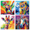NAIMOER 4 Pièces Peinture par Numero avec Cadre Animaux Adulte Enfants, 8-12 ans Painting by Numbers, Pinceaux et Peintures Acryliques Cadeaux 20x20cm(Dinosaures, Chevaux, Girafe, Tigre)