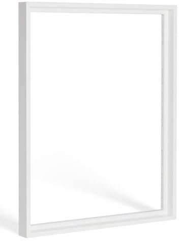 Bildershop-24 Schattenfugenrahmen Lamia 80x160cm Weiß (matt) Selbstmontage Bausatz DIY