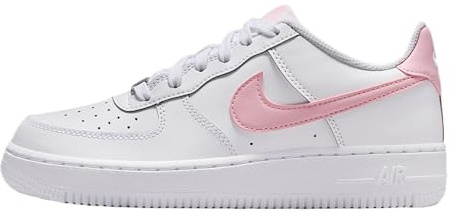 Nike Air Force 1 (Gs) Sneaker, White/Med Soft Pink/White, 6 UK