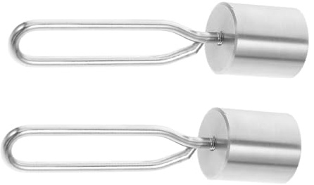 Gatuida 2 Stück Edelstahl Grill Ausgleichsgewicht Set BBQ Rotisserie Balancegewicht für Ungleichmäßiges Fleisch Stabiles Drehspieß Zubehör für Grill und Camping