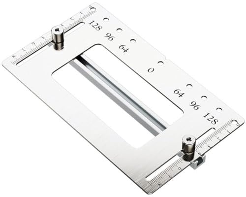 PAIKIUU Kitchen Door Handle Jig Stainless Steel Cabinet Handle Knobs Drilling Template Measuring for Furniture Door Hole Punch Locator