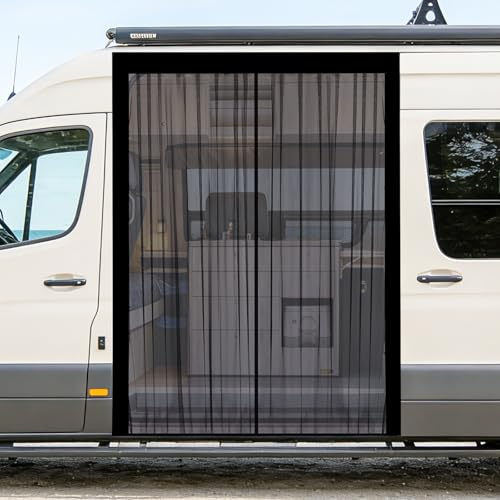 Zanzariera magnetica per furgoni, zanzariera con magnetismo per camper, magnetica per porta scorrevole, 150 * 110 cm per portiera laterale dell'auto