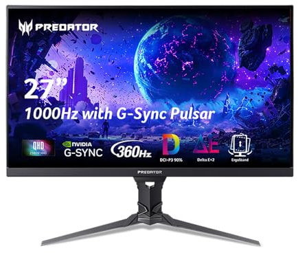 Acer Predator XB273UF5bmiiprzx 27 QHD Pulsar Gaming Monitor, 360Hz, G-Sync, IPS (UM.HX3EE.506)