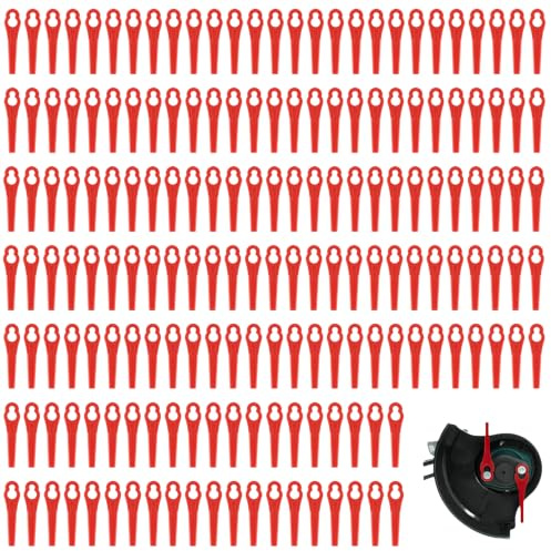 150 Stück Rasentrimmer Kunststoffmesser,Ersatzmesser Rasentrimmer | Rasentrimmer Klingen,Rot Kunststoffersatzklingen,Rasentrimmer Zubehör Für Kunststoffmesser Akku-Rasentrimmer