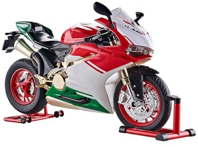 1/9 Skala Legierung Dynamisches Motorrad Modell - Zinklegierung & Luftfahrt Aluminium, Licht & Sound Effekte, Realistische Gas & Abgasrauch, Sammler Display Geschenk
