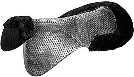 Acavallo Gel Pad Active Dri-Lex mit Lammfell zur Druckminderung und einen besseren Komfort am Pferderücken, Größe:M, Farbe:schwarz