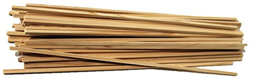 texpot 50 Stück Zuckerwattestäbe Stäbchen Zuckerwatte 30 cm 4x4mm für Zuckerwattemaschinen