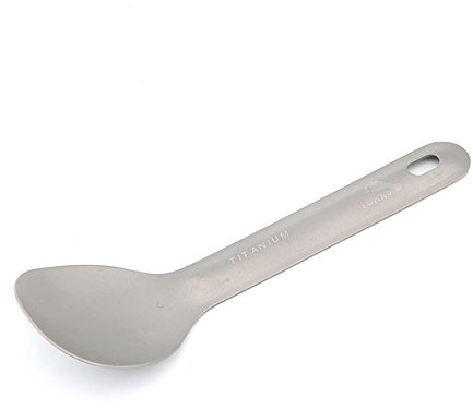 TOAKS Tenedor y cuchara para cubiertos de titanio ultraligero