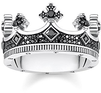 Thomas Sabo Herren Ring Krone geschwärzt 925 Sterling Silber TR2208-643-11