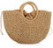 NICOLE&DORIS New Women's Summer Beach Bag Handle Rattan Straw Bag Woven Handbag for Lady 40x10x25cm, Khaki B, L