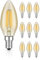 ledscom.de 10 Stück E14 LED Leuchtmittel, Kerze, extra warmweiß (2500 K), 4,1 W, 458lm, goldfarben