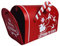 Cassetta Lettere di Babbo Natale Buca Postale Natalizia Metallo 26 x 17 cm Rossa Decorazioni Natalizie Addobbi Casa