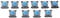 Gwxevce 10Pcs Switch Tastiera Meccanica a 3 Pin Blu per Cherry MX Keyboard Tester Kit interruttori Meccanici
