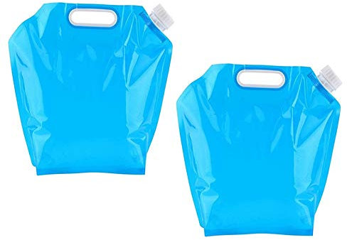 XLKJ Set de 2 Bidon Pliable 10L, Sac d'eau Pliable pour Le Sport Camping Randonnée Pique-Nique Voyage Barbecue