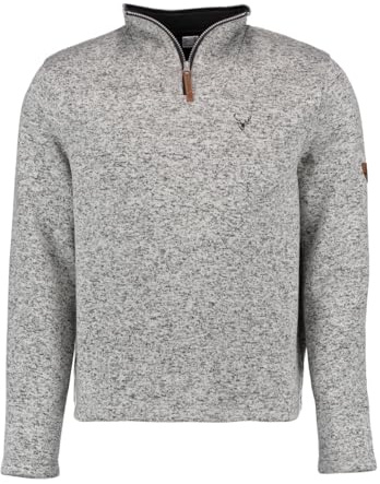 OS Trachten Orbis Herren Fleecepullover Strickfleece Freizeitpullover Troyer hochgeschlossen Wukom