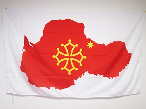 AZ FLAG Bandiera Occitania Carta 90 x 60 cm - Bandiera Occitan - Francia 60 x 90 cm Fodero per Hampe