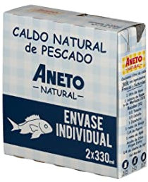 Aneto 100% Natural - Caldo de Pescado - caja de 6 unidades de 2x330ml