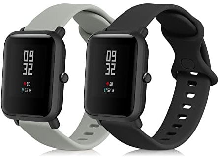 kwmobile 2X Sportarmband kompatibel mit Huami Amazfit Bip/Bip Lite Armband - Fitnesstracker Band Set aus TPU Silikon