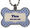 LolaPix Chapa Perros Personalizadas con foto, texto o imagen. Placas para Perros. Chapa metálica con forma de hueso. Regalo personalizado. MOSAICO AZUL