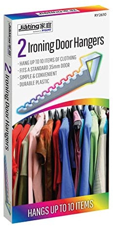 (HoF)® Over The Door Ironing Hooks ~ Hold 20 Hangers