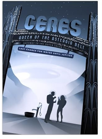 Displate NASA Metallposter NASA Poster NASA Poster NASA Merch NASA Bilder Poster NASA Deko NASA - Jpl Space Travel Posters - Ceres Asteroid Poster 32x45cm