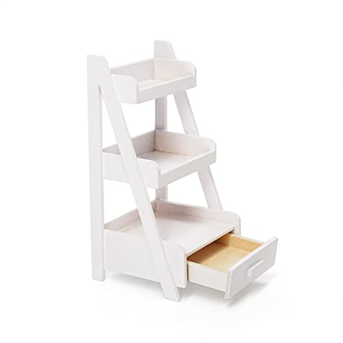 Odoria 1/12 Miniatur Pflanzenregal Puppenhaus Zubehör, Weiß