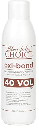Blonde By Choice Oxi-bond 40 Vol Entwickler, angereichert mit 12 % Wasserstoffperoxid mit Keratin, um die Haarfärbung oder Bleichung zu verbessern, 1000 ml