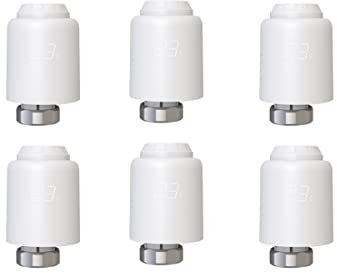 RANRAO para Zigbee - Termostato inteligente para radiador, control de calefacción WiFi, compatible con Alexa, Home, M30 x 1,5 mm, fácil instalación, 6 unidades