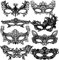 wugongshan 8 Pcs Masquerade Masks for Women, Black Lace Venetian Mascarade Ball Masks for Couples, Mardi Gras Prom Masks for Women Mens for ​Masquerade Venetian Carnival Party