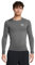 Under Armour HeatGear Kompressions-Langarm-T-Shirt für Herren, (025) Castlerock/Weiß, 3X-Groß