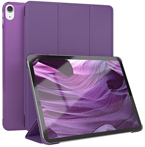EAZY CASE - Funda Protectora para iPad Air 4 / Air 5 Smart Cover Tablet Smartcase de pie Funda abatible con función de pie Función Sleep Wake Up Piel sintética Lila