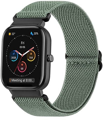 Oumida für Amazfit GTS 4 Mini Armband/Amazfit GTS 2 Mini Armband/GTS 2 /GTS 2e/GTS 3/GTS 4, 20mm Elastisches Nylon Loop Dehnbare Ersatzarmband für Amazfit Bip 3 Pro/Bip 3/Bip S/Bip U Pro/GTR 42mm