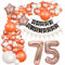luftballons 75. Geburtstag Deko Frau Rose Gold Weiß deko 75. Geburtstag Frauen Geburtstagdeko 75 Jahre Luftballon Girlande 75. Geburtstag Frauen Ballon Girlande Roségold 75 Geburtstag Frau deko