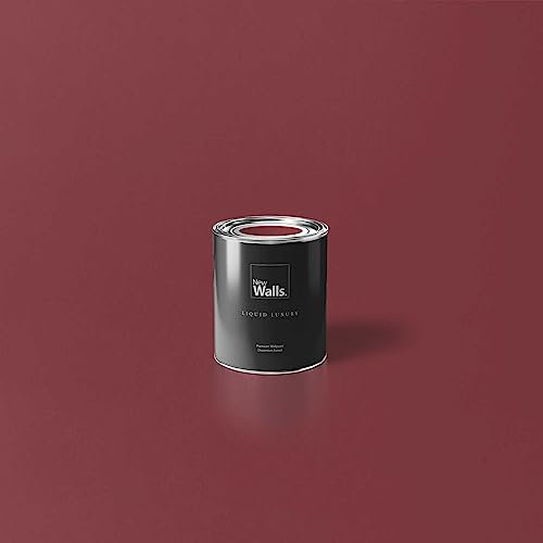 New Walls Premium Peinture murale Rouge Cerise Liquid Luxury Peinture émulsion d'intérieur - 1 L