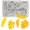 Dtoterul Blätter Silikonform Blätter Fondant Silikonformen 3D Backform Kuchen Dekorieren Blätter Fondant Kuchen Form Palme Blatt Fondant Form Silikonformen Gießformen Blätter Fondant Kuchenform