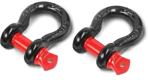 Jamiikury Grilli ad anello a D da 12 tonnellate (12 kg) massima resistenza alla rottura con perno da 1,2 cm per cinghia di traino argano recupero veicoli fuoristrada (confezione da 8)