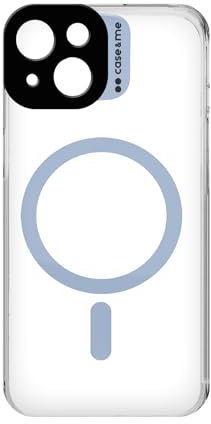 case&me iPhone 15 MagSafe-Modul Transparent Hülle MagSafe Kompatibel Kameraschutz Pink