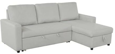 SHIITO | Modell Play - 3-Sitzer-Sofa mit Chaiselongue und Truhe | Maximale Entspannung und Komfort | 230 x 84 x 96 cm - Beige