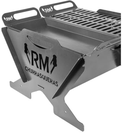 Parrilla asador argentina resistente fabricada en Argentina - Parrilla Argentina Premium - Parrilla Asado - Totalmente desmontada. Sor pampa grill (parrilla adicional para verduras)