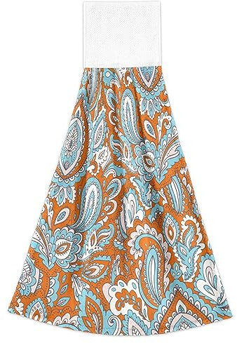 FRODOTGV Schönes Vintage-Handtuch-Set mit Blumenblättern, 2 Stück, Waschlappen-Set für Ostern, Küche, Geschirrtücher