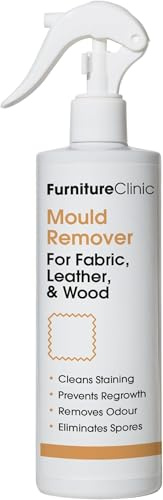 Furniture Clinic Mould Remover Spray - Kills Mould & Spores On Contact and Prevents Regrowth – Removes Stubborn Mould Stains On Leather, Fabric & Wood – Safe To Use – 500ml (Pack of 5)