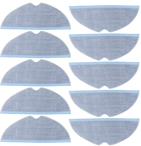 LWMTT 10 Paños de Repuesto para Roborock S8/S8+/S7/S7+/S7 Max V/Plus/Ultra/T7/ T7+/T7S+ Paños de Limpieza para Roborock Lavable y Reutilizable Microfibra Suave