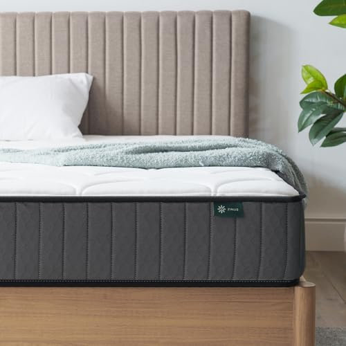Zinus Hybrid Taschenfederkernmatratze 140 x 200 cm - Härtegrad H2-H3, Höhe 20 cm - kühl - Memory-Schaum – ÖKO-TEX Zertifiziert - Ergonomische Matratze - produziert nach deutschem Qualitätsstandard