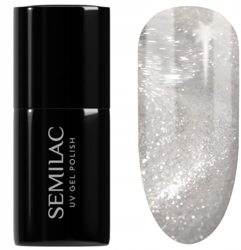 SEMILAC Gel Nail Polish 496 Open Air - Cat Eye Gel Polish - Soak Off Easy To Use LED/UV Nail Lamp - Long Lasting Manicure and Pedicure up to 3 weeks