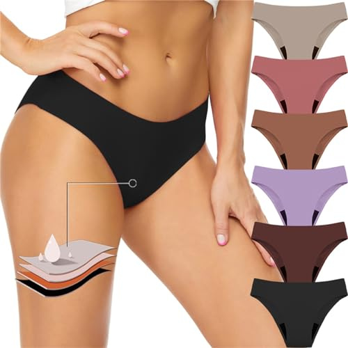 Riou Maillot Menstruel pour Fille Ado Bikini Menstruel Bain Maillot de Bain Menstruel Femme Culottes Femme Confortables et Douces Bikinis Menstruels Femme, Noir , M