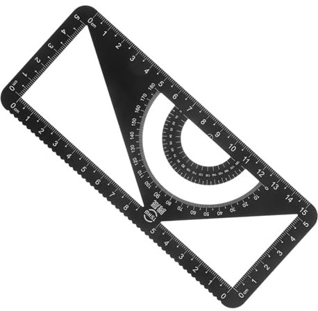 Gogogmee 2stücke Winkelmesser Set Multifunktionales Zeichendreieck Mit Protractor Für Präzise Messungen Und Zeichnungen Schule Und Beruf