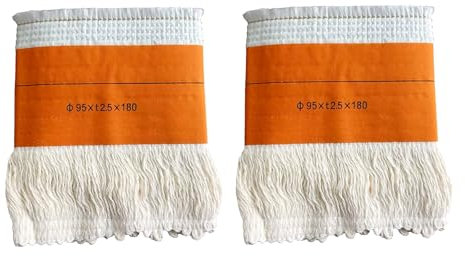 Lot de 2 mèches de rechange pour poêle à kérosène, sans fumée, fibre de verre, coton, 95 x 2,5 x 180 mm