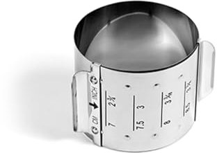 Hostelnovo Molde Regulable Redondo - Utensilio de Cocina para Emplatar - Fabricada en Acero Inoxidable - Medida: 7-9 cm