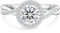 KRKC&CO Verlobungsring Damen Halo Moissanite Ring, 1 Karat Moissanit Diamant Ring, VVS1 D Farbe, 925 Silber Weißgold, Verlöbnis Hochzeitstag Jubiläum Geburtstag Geschenk für Frauen, 49 (15.6)