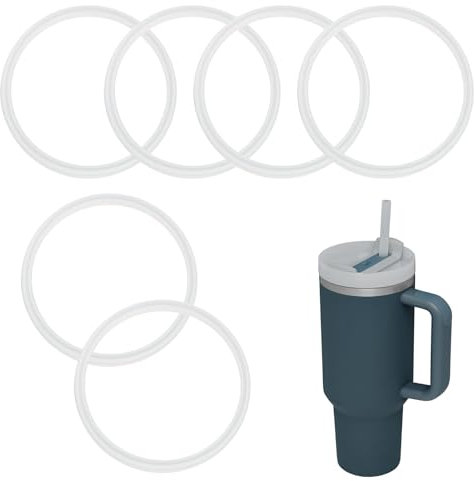Replacement Lid Rubber Seals fit for Stanley Thirst Quencher H2.0 40 Oz FlowState Drinking Tumbler, Food Silicone Seal Without Leakage - Keep Your Cup Warmer Even More (6 PCS)
